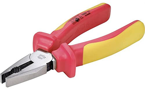 TOOLCRAFT Kombinationszange I VDE-Kombizange I Werkstattzange I Chrom-Vanadium Stahl I Gehärtete Schneiden 62 HRC I DIN EN 60900 Zange I 160mm I I Elektroinstallation