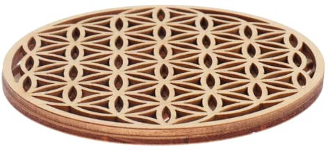 Fleur de Vie Haute Qualité en Bois pour Purification, Méditation, Décoration, sous Verre,Taille 10x10cm