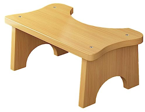 Fukamou Toilettenhocker Holz | WC Hocker Erwachsene | Klohocker Toiletten Hocker | Squatty Kackhocker | 39x20x17cm