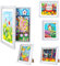 sixzerone Bilderrahmen Kinderzeichnungen,A4 Befüllba Kunstfotorahmen Kinder,25,4 x 32,8 cm,Frontöffnung Kunstwerke, Ideal für, Kunstprojekte, Schule, Zuhause (Weiss)