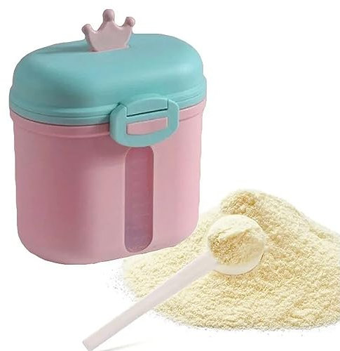 Tragbare Aufbewahrungsbox für Säuglingsmilchpulver, Großes Fassungsvermögen, Starker Schnappverschluss, Leicht zu Transportieren für Unterwegs (Rosa)