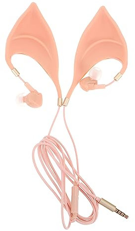 Gatuida Cuffie Con Controllo a Filo Auricolare Elfo Cablato Cose Strane Cuffie Kawaii Auricolare Con Filo in Silicone Auricolare Da Gioco Cablato Cuffia In-ear Halloween Decorare Tpe