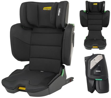 Jovikids i-Size Seggiolino Auto ISOFIX, Pieghevole Alzatina Auto per Bambini ECE R129, circa 3-12 anni/100-150cm, Altezza e larghezza regolabili