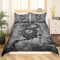 Castle Fairy Drachen-Bettbezug, Vintage-Stil, schwarz-grau, Graffiti-Bettbezug für Mädchen, Teenager, Schlafzimmer, Geschenke, exotischer chinesischer Stil, Wildtier-Bettwäsche-Set, dekorativ mit 2