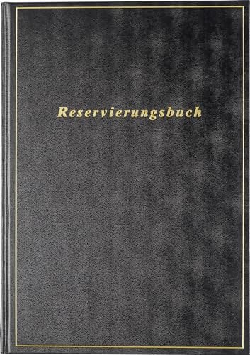 rido/idé Reservierungsbuch 2025 | A4, Kunststoff, schwarz