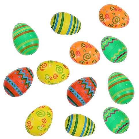 Vaguelly 12st -gacha Ostereier Überraschen Osterkörbchenfüller Pinata-spielzeug Befüllbares Osterei Requisiten Für Die Osterparty Osterdeko Öffnen Plastik Dekorative Gegenstände Kind