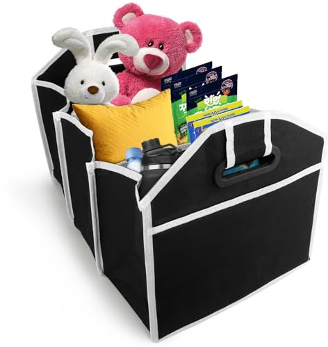 Auto Kofferraumtasche faltbar,Auto-Faltbox,Kofferraum-Organizer,Kofferraum-Organizer Einkaufstasche,Kofferraumtasche mit großem Stauraum Einkaufstasche Aufbewahrungsbox für organisiertes Verstauen