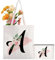 Initialen Einkaufstasche,Canvas Tote Bag Stoffbeutel Bedruckt,Geschenk Stofftaschen faltbar Tragetasche und Kosmetiktasche,Baumwolltasche für Frauen Freundin Mama Geburtstag,Hochzeit,Muttertag (A)