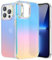 ÁRBOLORO Hülle für iPhone 13 Pro 6,1 Zoll, Irisierend Farbverlauf Handyhülle Stoßfeste Kratzfest Holografisch Case Regenbogen Farbwechsel Effekt Matt Bunt Schutzhülle für Frauen und Mädchen