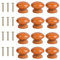 12 Boutons Tiroir Porte en Bois Massif Ronds, Poignée Bouton En Bois Naturel Ronde Champignon pour Cabinet et Placard, Bouton Poignées avec Vis pour une Installation Facile