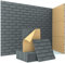 Sound Proofing Panels, Kuchoow Acoustic Wall Panels Self-adhesive, 12 Pack High Density Acoustic Panels, Soundproofing Panels for Walls Door Ceiling 11.8 X 11.8 X 0.4 Dark Grey