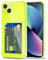 Svanove for iPhone 13 Case Wallet Clear, Card Holder Case with Credit Card Slot, Thin Slim Transparent Silicone Grip Soft Rubber Protective Shockproof Airbag Bumper for Women, Neon Green