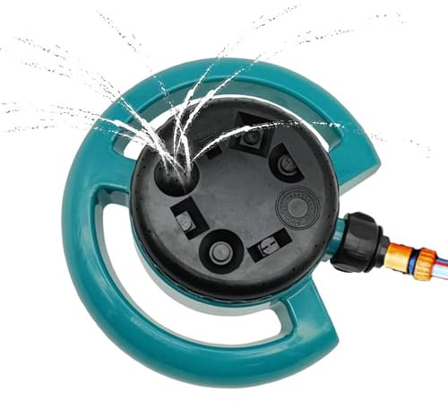 Aspersor de jardín, Aspersor de césped | de riego por aspersión con torreta de Agua - Aspersores de Manguera, de riego de césped Giratorio de 360 Grados para césped y Jardines