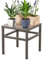 DHYGOTFUR Étagères de Pots de Fleurs Support Plantes Porte Stand Intérieurs/Extérieurs, Aluminium Tabouret Multifonction pour Terrasse, Jardin, Salon, Balcon, Bureau (Noir, 38cmx 38cm)