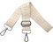 Schultergurt für Tasche Taschengurte zum Wechseln, Verstellbar Taschengurt Breit 3.8cm mit Silber Karabiner - Taschenband Schulterriemen Tragegurt für Handtaschen Damen, Rein beige, K27