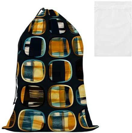 Modischer digitaler Papier-Wäschesack, großer Netz-Wäschesack, Organizer für schmutzige Kleidung, Organizer mit Kordelzug, Wäschesammler, 61 x 88,9 cm