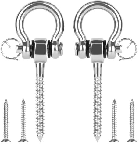 YYTECH Crochet Plafond Lourds Acier Inoxydable 180 °, Crochets de Balançoire Robustes, Crochet de Plafond Robuste, Capacité de 500 kg, Crochet de Plafond Hamac Suspension pour Balançoire Kit