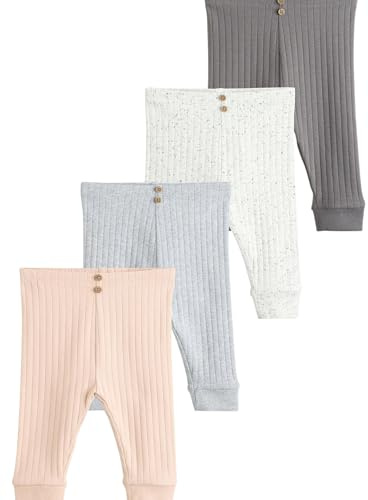 NEXT Baby Jungen Leggings im 4er-Pack Mono/Neutral 68-74