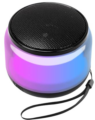Multifunktionaler Magnetischer Bluetooth Lautsprecher, Tragbare Bluetooth Lautsprecher mit RGB Licht, Kabelloser Mini Musikbox für Reisen Outdoor Camping, Magnetische Halterung für iPhone Android