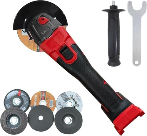 Smerigliatrice angolare a batteria per Milwaukee 18 V, 3 velocità, compatta, 12000 giri/min, con 4 M14 fino a 5/20,3 cm-11 albero nucleare, smerigliatrice a batteria per tagliare, levigare e lucidare