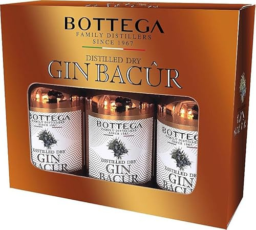 Bottega Bacûr Gin Miniatur Set 3 x 0,05 Liter 40% Vol.