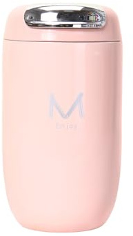 HHZalvyre Travel Mug 360 ml Stainless Steel - Coffee Mug to Go with Leak-Proof Push Button Lid, Double-Walled Vacuum Insulated Mug for Hot & Cold Drinks (Coffee, Tea) - Office, Car, Travel (Pink)