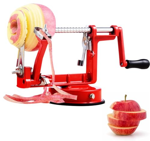 CEWROM Spiralschneider Kartoffelschneider Kartoffel Twister, Spiralschneider aus Edelstahl mit Saugbasis, Spiralkartoffelschneider, Manueller Kartoffelschneider für Gurke Karotte Obst Gemüse