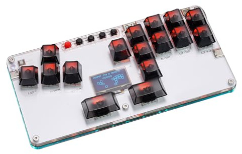 Street Fight Arcades Controller, Gaming Tastatur, hebelloser Controller für PC, 16 Tasten, alle Tasten, Arcades Stick Display Controller