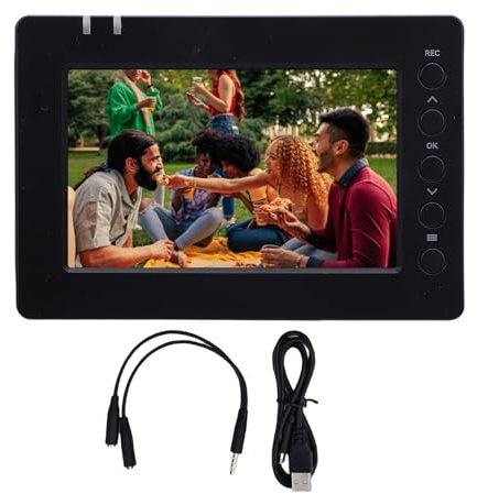 Oreilet Boîtier D'acquisition Vidéo 4K HD, Appareil Portable D'acquisition Vidéo Enregistreur Jeux avec écran 5, Enregistrement sur Carte Mémoire ou clé USB, Enregistrement Lecture
