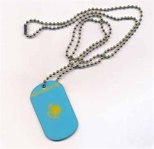 DOG TAG Kasachstan Erkennungsmarke Kette Grösse 30 x 50mm