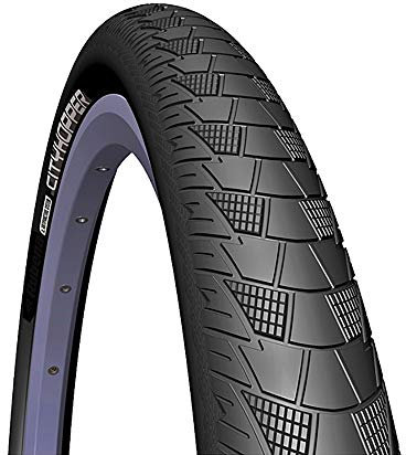 Rubena/Mitas Cityhopper Anti Punchure X1 Folding Flatland Bmx Tyre - Black, Size 28 x 2.00