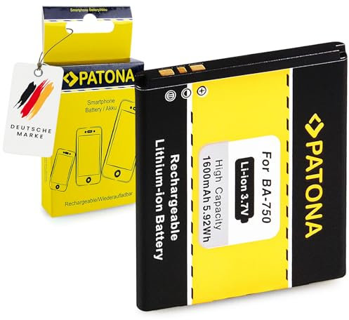PATONA Akku BA-750 Kompatibel mit Sony Ericsson Xperia Arc (LT15i) Arc S (LT18i)