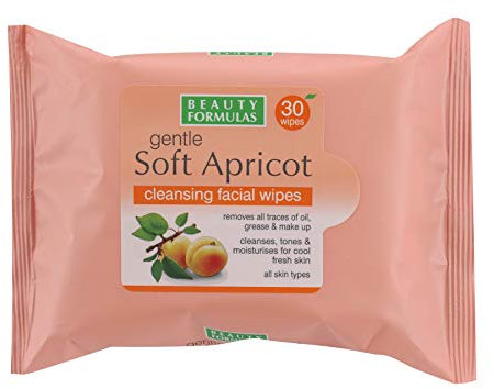 Beauty Formulas Salviette detergenti per il viso delicate all'albicocca 30'S
