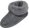 der-Fellmann Hollert Damen Lammfell Hausschuhe Mokassin EWA Grau EUR 39 Hüttenschuhe aus 100% Merino Schaffell Lederschuhe warm gefüttert bequem und leicht Schlupfschuhe mit Gummisohle