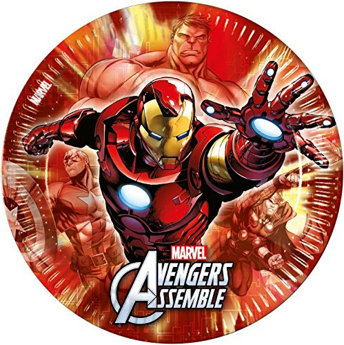 Unique Party 72062 - 23cm Marvel Avengers Assemble Paper Plates, Pack of 8