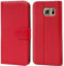 Conie Handyhülle für Samsung Galaxy S6 Hülle, Premium PU Leder Flip Case Booklet Cover Weiches Innenfutter für Galaxy S6 Tasche, Rot