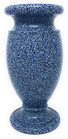 Blumenvase für Friedhof. blauer Granit