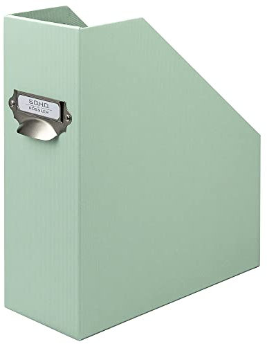 Rössler Papier 1318452651 - S.O.H.O. Stehsammler für DIN A4, mit Griff und beschriftbarem Einsteckschild, 11,5 x 26 x 31,5 cm, Mint, 1 Stück