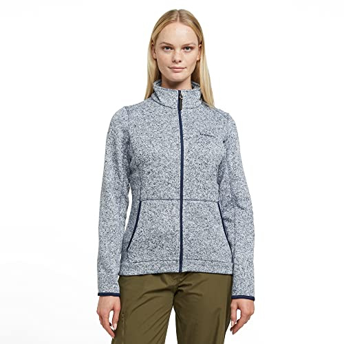 Brasher Women's Rydal Full Zip Mid-weight Fleece Jacket, Ladies Fleece Jacket, Fleece Mid-layer, Outdoors, Travelling, Walking, Trekking, Hiking and Camping Clothing, Navy, 10