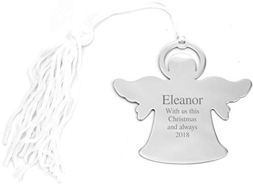 Go Find A Gift Personalised Silver Angel Christmas Tree Decoration