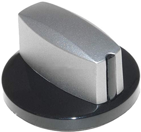 Spares2go - Manopola per interruttore di controllo per fornello Neff (argento/nero)