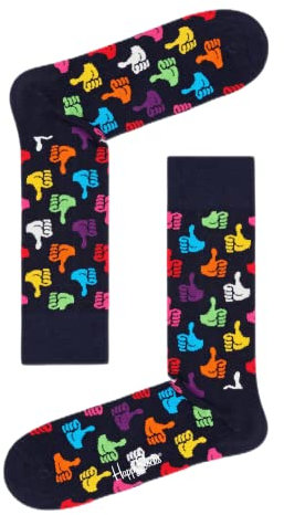 Happy Socks Unisex Thumbs Up Socken, Mehrfarbig (Multicolour 650), 36-40 EU