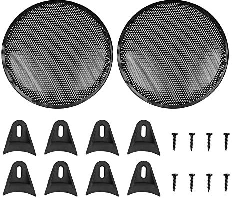 X AUTOHAUX 2pcs Grill Cover 12 Mesh Protector Speaker Cover Subwoofer Grill