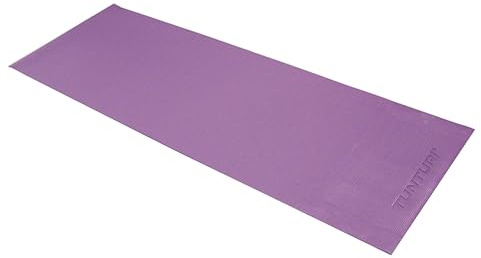Tunturi PVC Yogamatte - Fitnessmatte 4mm dick - Anthrazit mit Aufdruck
