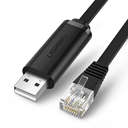 UGREEN CM204 USB - RJ45 Console Cable for Network Devices, 1.5m (Black)