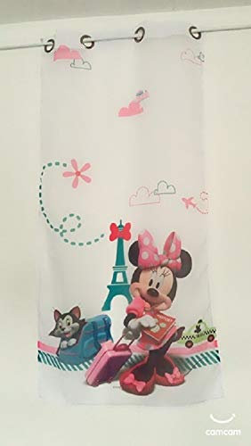 Disney Voile-Vorhang – Minnie Maus Set 2 x 75 cm Breite x 150 cm Länge