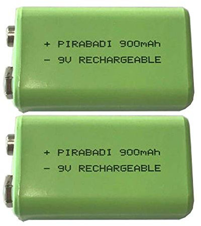 Pack 2 Pile 9V Rechargeable 900mAh 6LR61 6F22 NI-MH NIMH ACCU Batterie | Grande CAPACITÉ | Haute QUALITÉ | TÉLÉCOMMANDE | Robot Jouet | Lampe | MP3 MP4 ETC... (900mAh)
