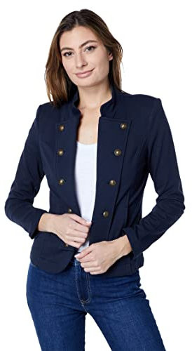 Tommy Hilfiger Veste à Bande Blazer décontracté, Sky Capt, L Femme