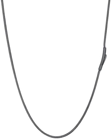 FaithHeart Schlangenkette Herren Damen Halskette Edelstahl 1,5/2/2,5/3MM | rund Schlangen Kette 40cm-75cm lang Wasserfest, Halskette für Anhänger, Kette mit Druckverschluss, Schmuck für Alltag