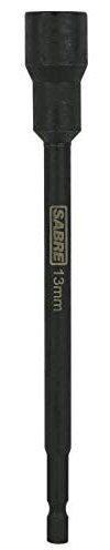 Sabre Tools 13mm Impact Magnetic Nut Driver Set – 6 Inch Length, 1/4 Inch Hex Shank, Magnetic Socket Tip (13mm Metric)